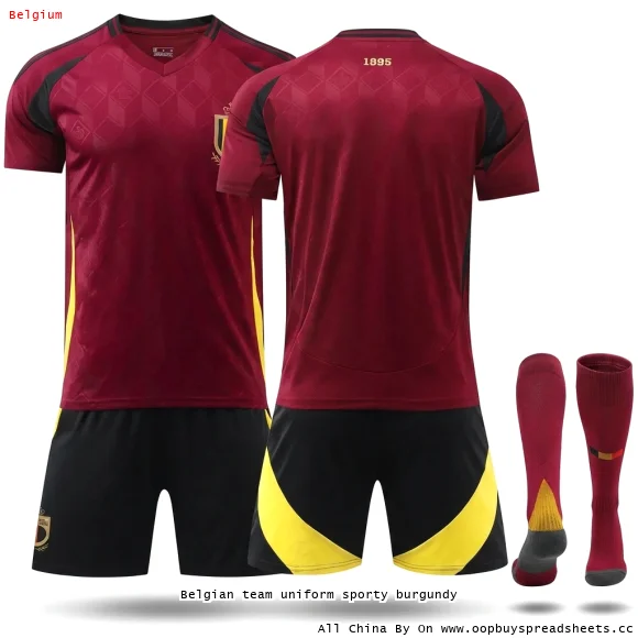 Belgian team uniform sporty burgundy