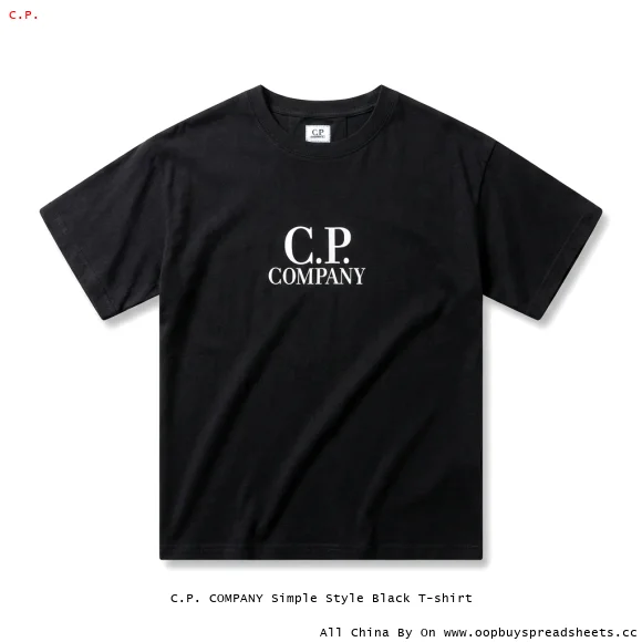 C.P. COMPANY Simple Style Black T-shirt