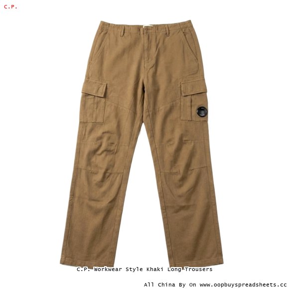 C.P. Workwear Style Khaki Long Trousers