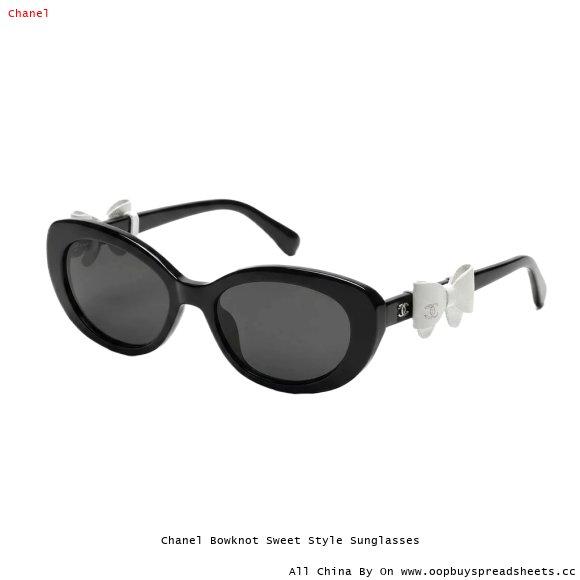 Chanel Bowknot Sweet Style Sunglasses