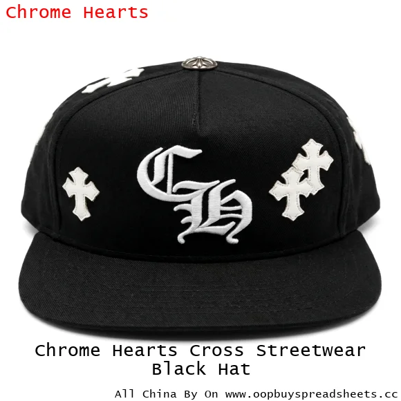 Chrome Hearts Cross Streetwear Black Hat