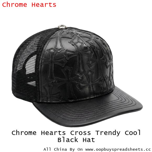 Chrome Hearts Cross Trendy Cool Black Hat