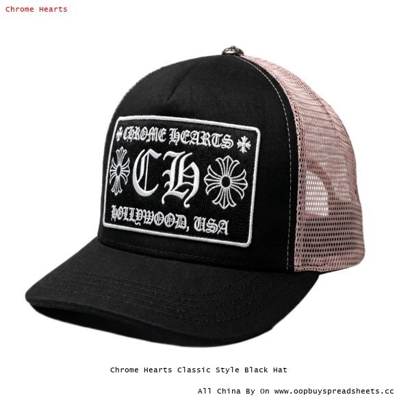Chrome Hearts Classic Style Black Hat