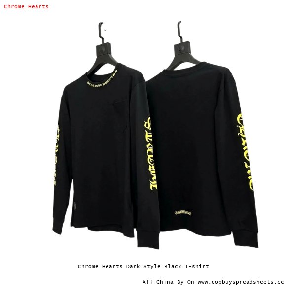 Chrome Hearts Dark Style Black T-shirt