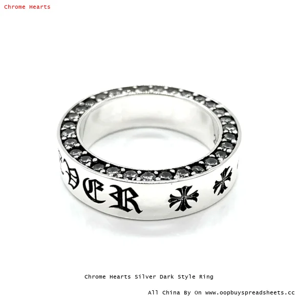 Chrome Hearts Silver Dark Style Ring