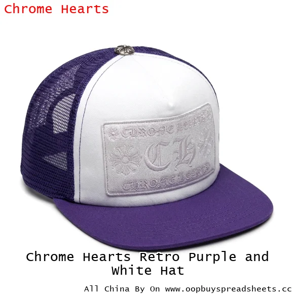 Chrome Hearts Retro Purple and White Hat