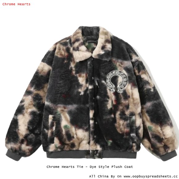 Chrome Hearts Tie - Dye Style Plush Coat