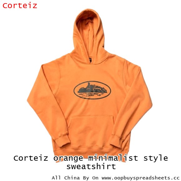 Corteiz orange minimalist style sweatshirt