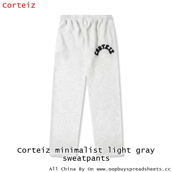 Corteiz minimalist light gray sweatpants