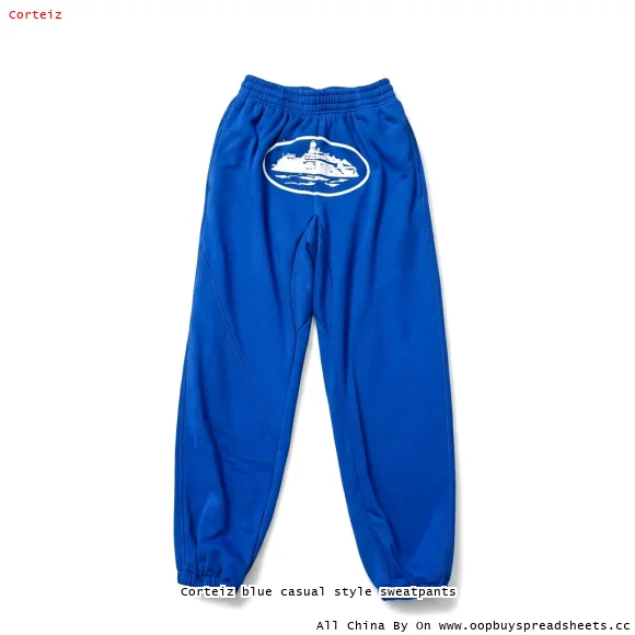 Corteiz blue casual style sweatpants