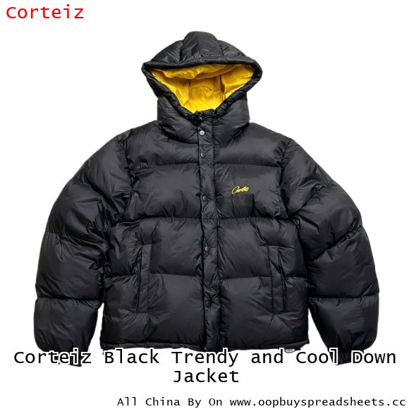 Corteiz Black Trendy and Cool Down Jacket