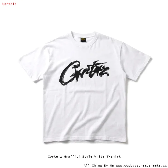 Corteiz Graffiti Style White T-shirt