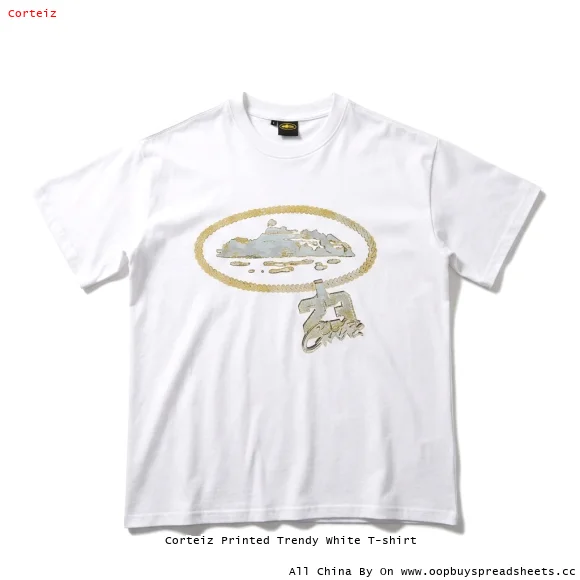 Corteiz Printed Trendy White T-shirt