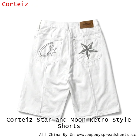 Corteiz Star and Moon Retro Style Shorts