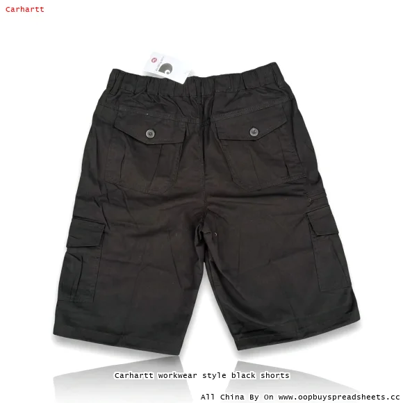 Carhartt workwear style black shorts