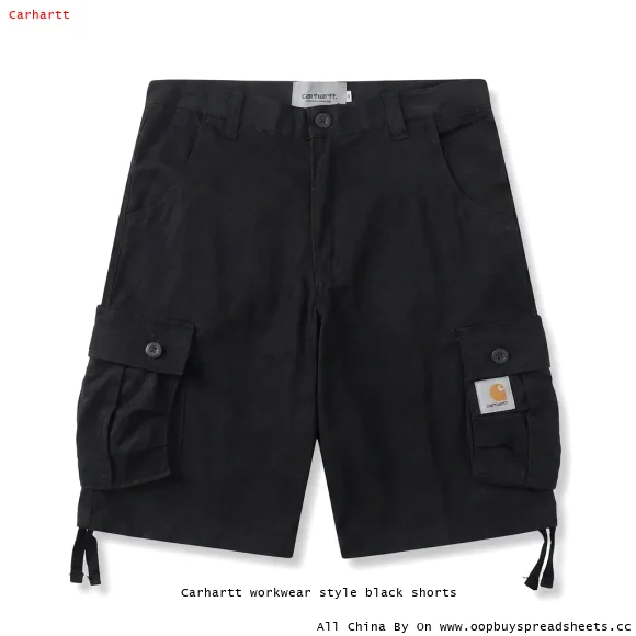 Carhartt workwear style black shorts