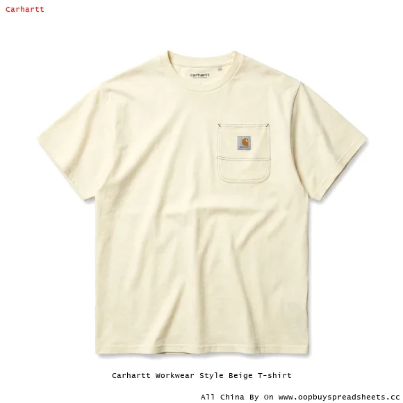 Carhartt Workwear Style Beige T-shirt