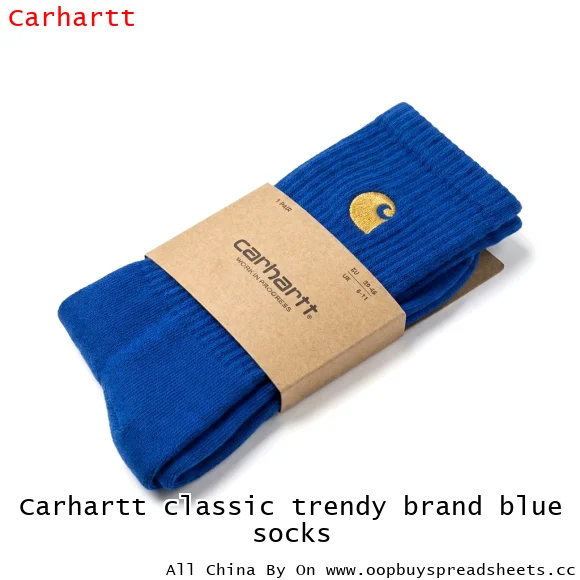 Carhartt classic trendy brand blue socks