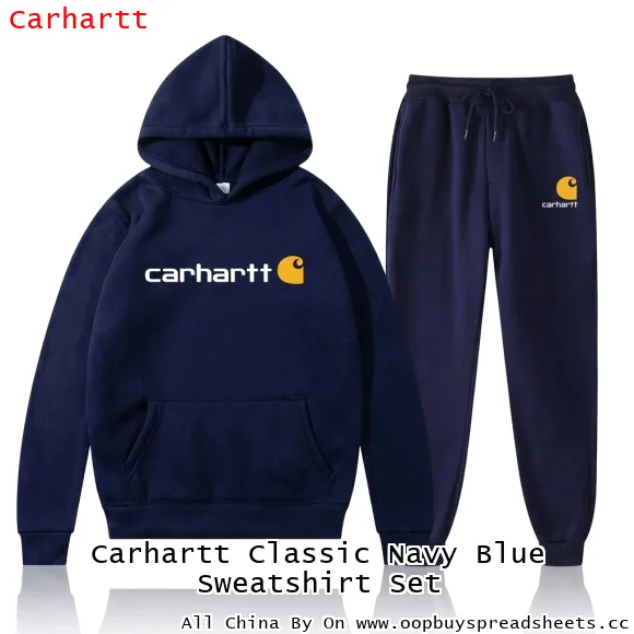 Carhartt Classic Navy Blue Sweatshirt Set