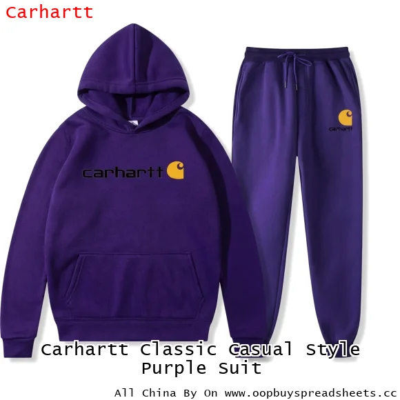 Carhartt Classic Casual Style Purple Suit