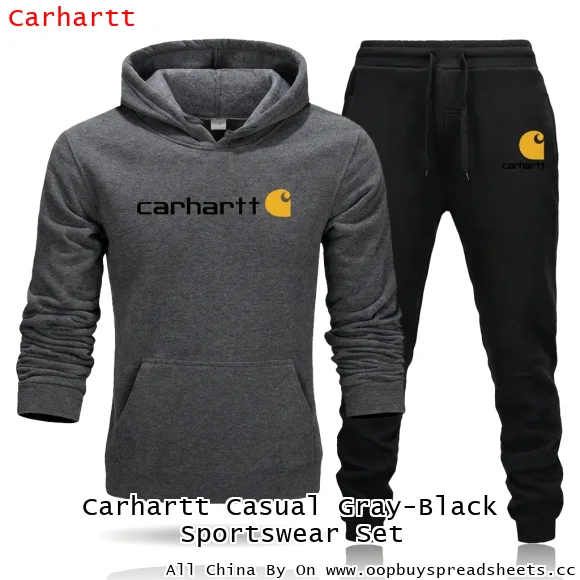 Carhartt Casual Gray-Black Sportswear Set