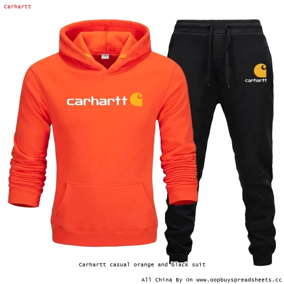 Carhartt casual orange and black suit