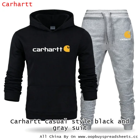 Carhartt casual style black and gray suit