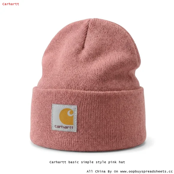 Carhartt basic simple style pink hat