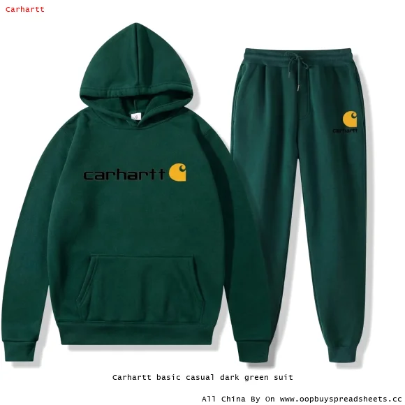 Carhartt basic casual dark green suit