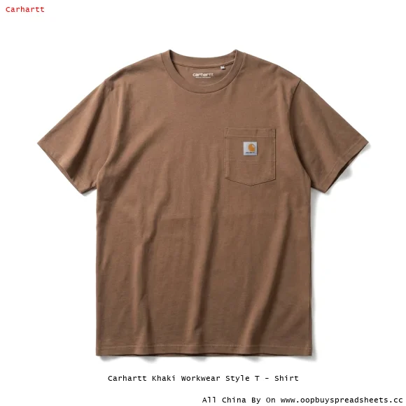 Carhartt Khaki Workwear Style T - Shirt