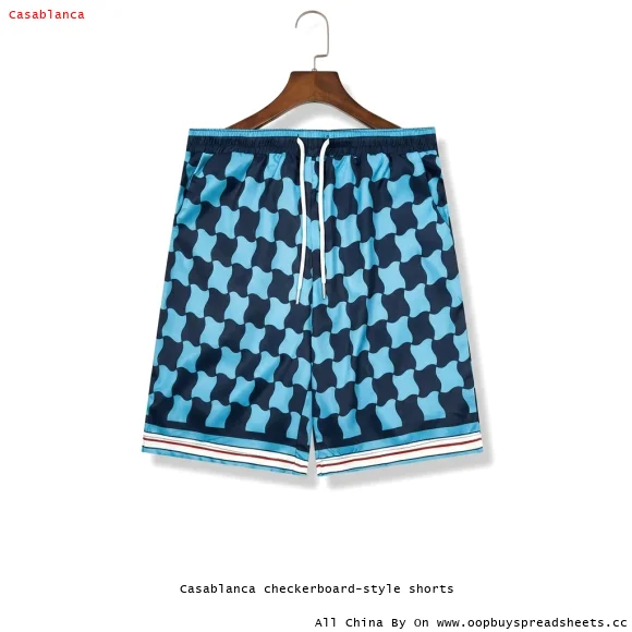 Casablanca checkerboard-style shorts