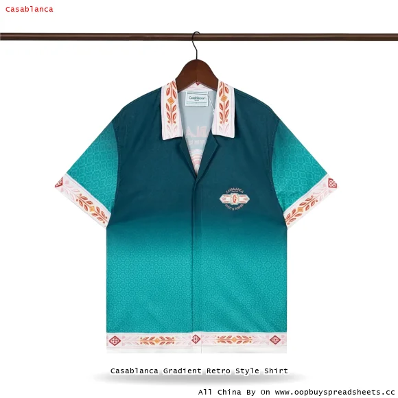 Casablanca Gradient Retro Style Shirt