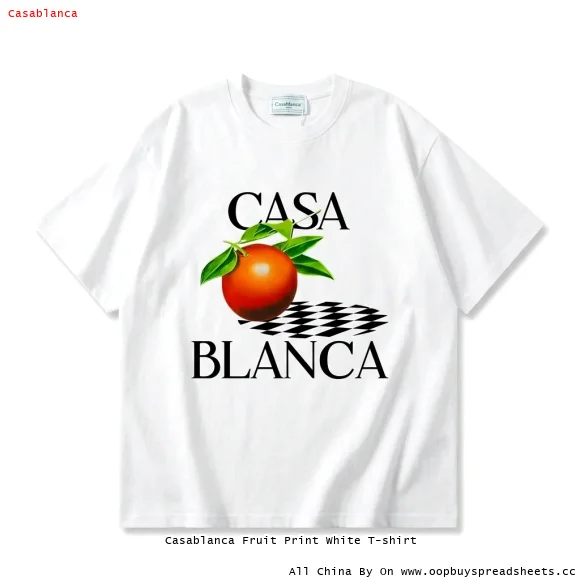 Casablanca Fruit Print White T-shirt