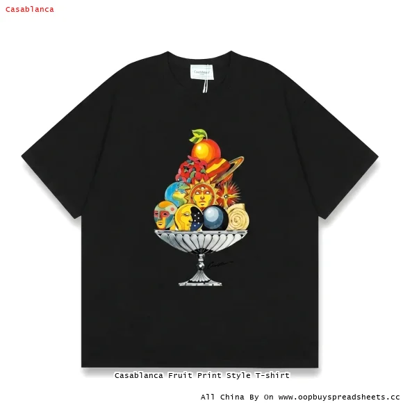 Casablanca Fruit Print Style T-shirt