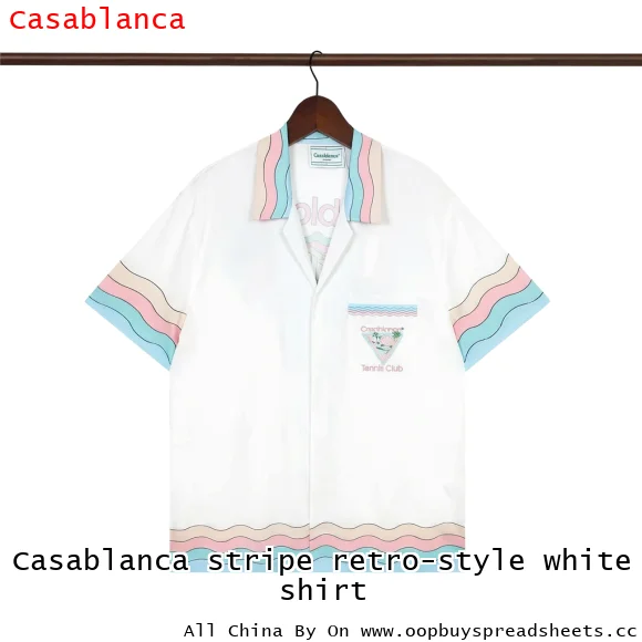 Casablanca stripe retro-style white shirt
