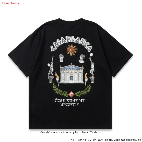 Casablanca retro style black T-shirt