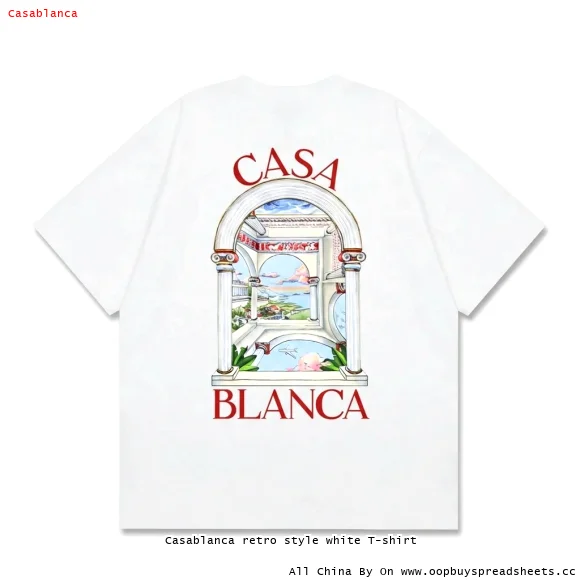 Casablanca retro style white T-shirt