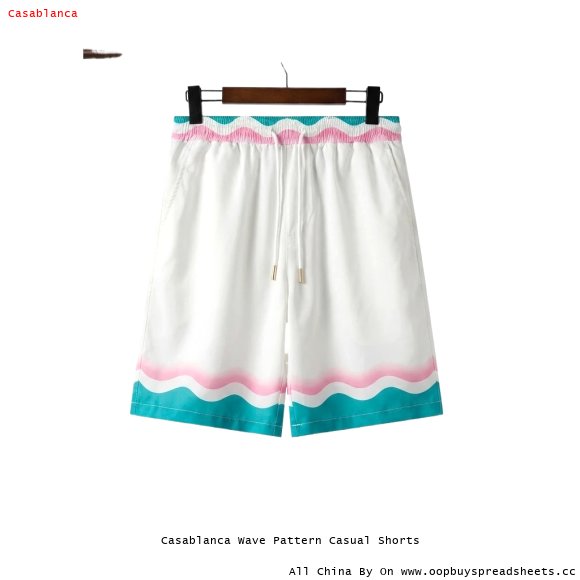 Casablanca Wave Pattern Casual Shorts