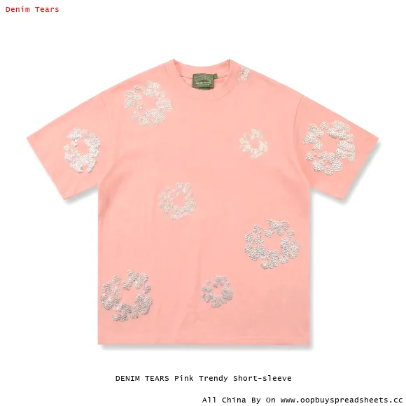 DENIM TEARS Pink Trendy Short-sleeve