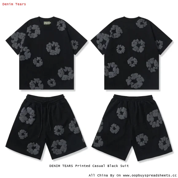 DENIM TEARS Printed Casual Black Suit