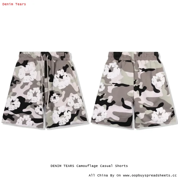 DENIM TEARS Camouflage Casual Shorts
