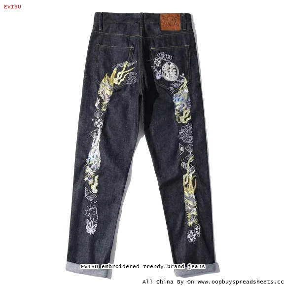 EVISU embroidered trendy brand jeans