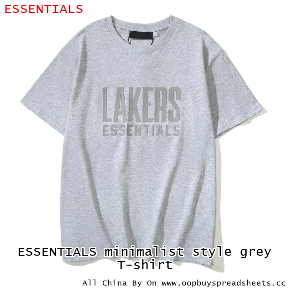 ESSENTIALS minimalist style grey T-shirt
