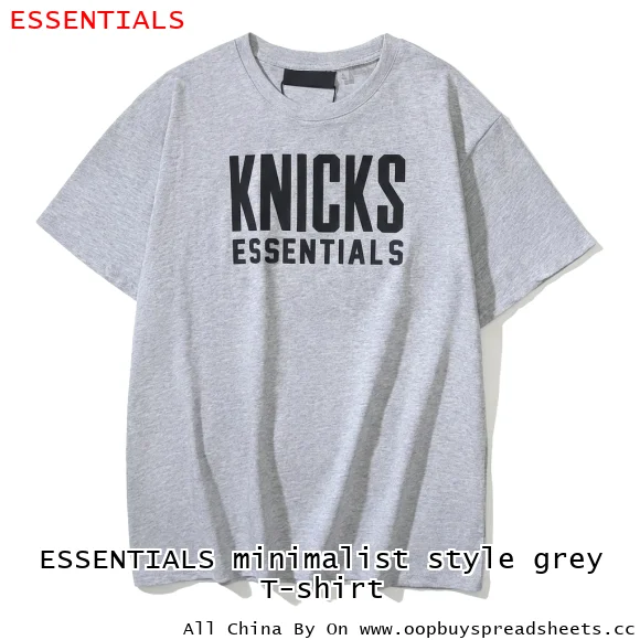 ESSENTIALS minimalist style grey T-shirt