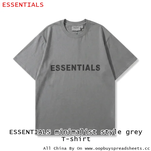 ESSENTIALS minimalist style grey T-shirt