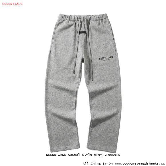 ESSENTIALS casual style grey trousers