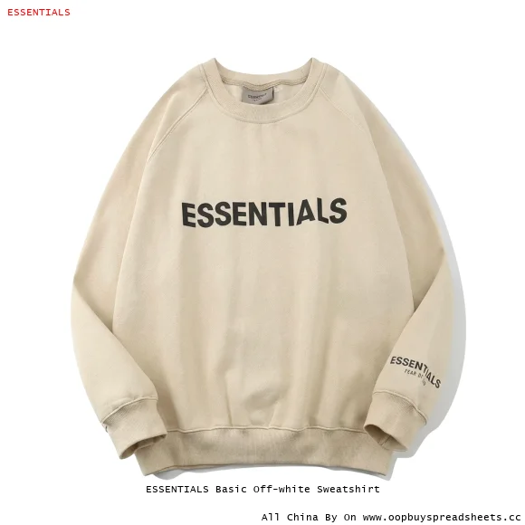 ESSENTIALS Basic Off-white Sweatshirt