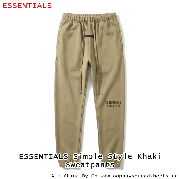 ESSENTIALS Simple Style Khaki Sweatpants
