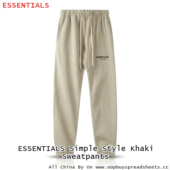 ESSENTIALS Simple Style Khaki Sweatpants