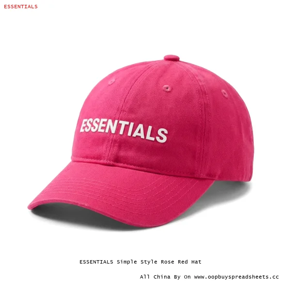 ESSENTIALS Simple Style Rose Red Hat